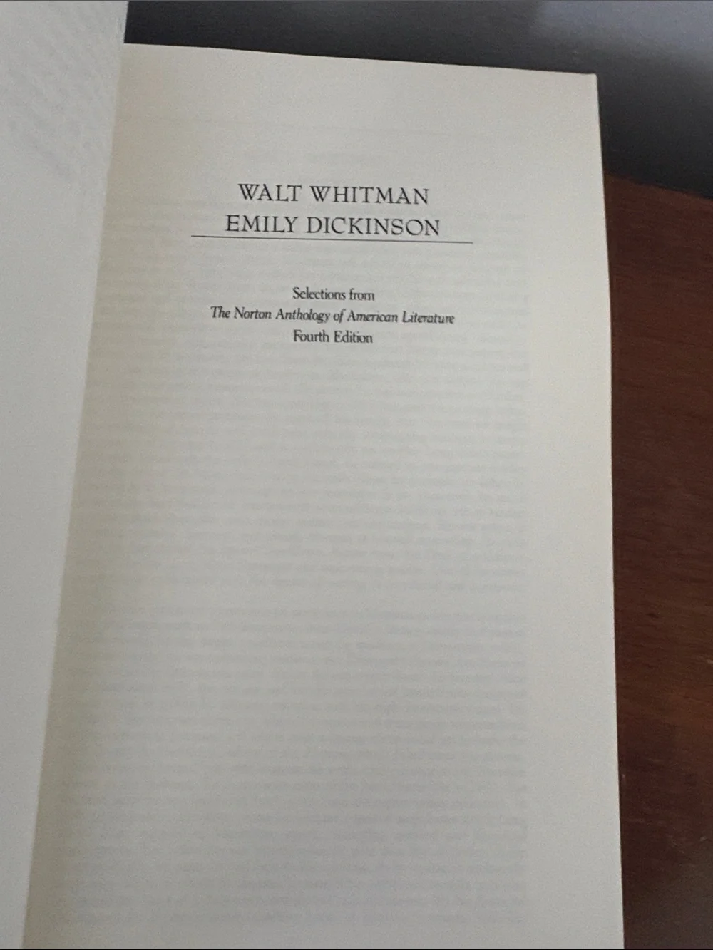 The Norton Anthology: Walt Whitman & Emily Dickinson - Softcover